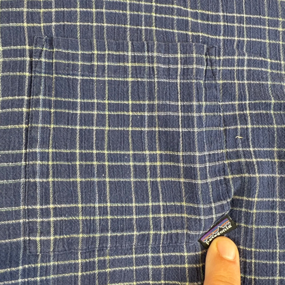 Patagonia Organic Cotton Plaid‎ Button Up Short Sleeve Shirt XXL - Picture 4 of 7